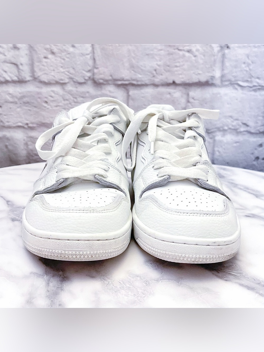 A Bathing Ape Sk8 Sta #3 M1 Triple White Sneakers 26.5cm Good - Picture 3 of 10